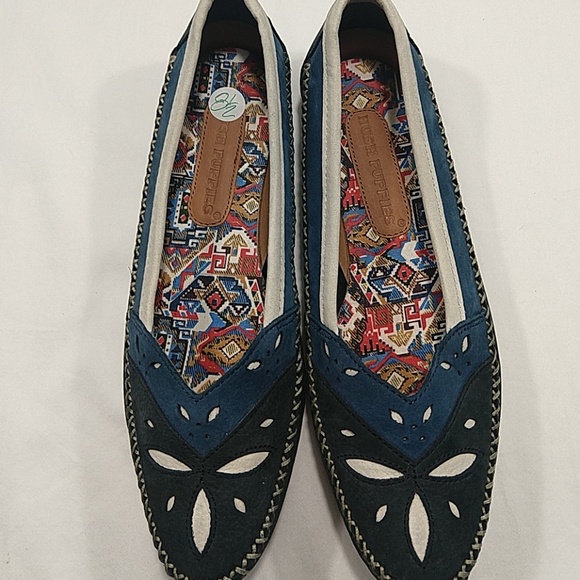 Hush Puppies Women's Shoes Blue Leather Size 8.5 - Picture 8 of 8